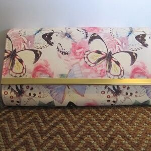 Mundi Butterfly File Master Wallet Vegan Leather with Gold Tim